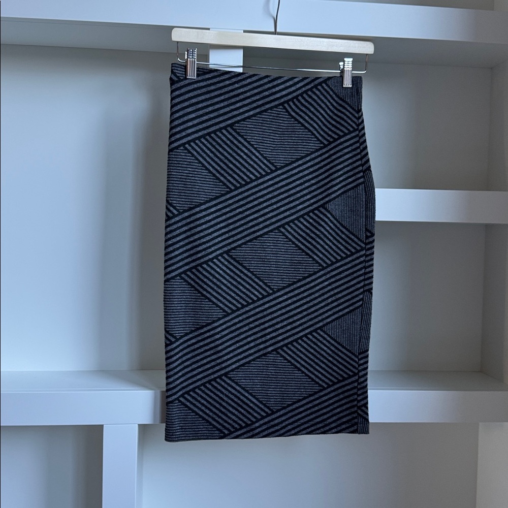 Jack by BB Dakota pencil skirt in black and grey stripe